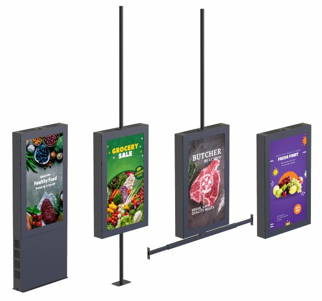 Hook & Rail solution displaying menu signage in a cafe