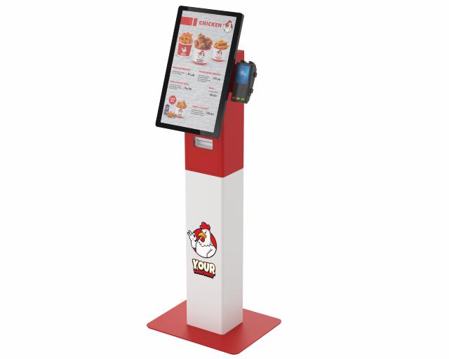 Rendered example of a custom branded kiosk product